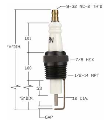 AUBURN点火电极I-64-3 爱泽工业 izeindustries（1）.png