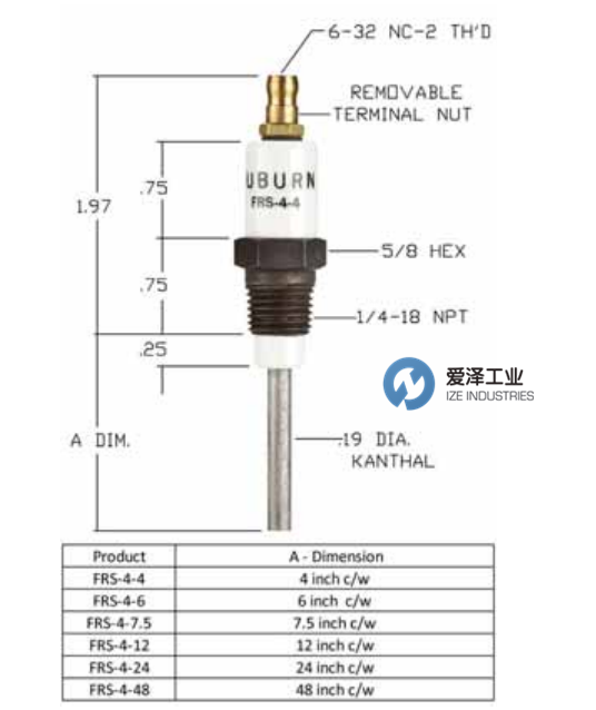 AUBURN火焰棒FRS-4-7.5 爱泽工业 ize-industries (2).png